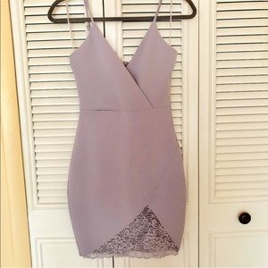 Light purple lace detail dress